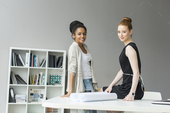 Young women in the office stock photo NULLED