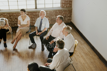 People in a support group stock photo NULLED