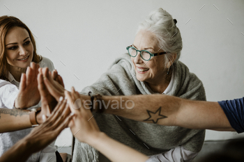 People in a support group stock photo NULLED