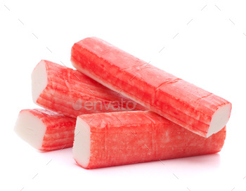 Crab sticks group stock photo NULLED