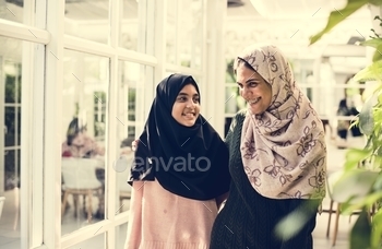 A group of young Muslim women stock photo NULLED