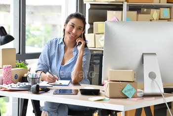 Business woman, Entrepreneur stock photo NULLED