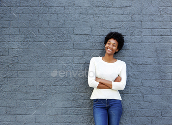 Confident young african woman stock photo NULLED