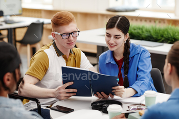 Group of Students Studying stock photo NULLED