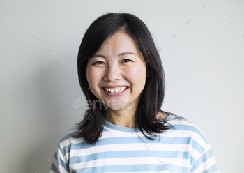 Portriat of Asian woman stock photo NULLED