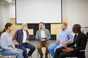 Support group meeting stock photo NULLED