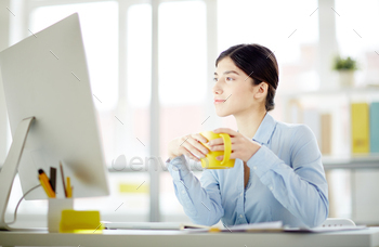 Woman in office stock photo NULLED