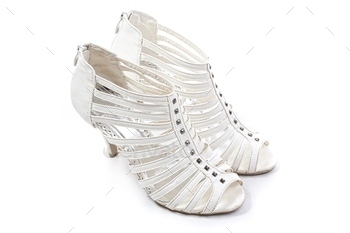 Women shoes with crystals stock photo NULLED