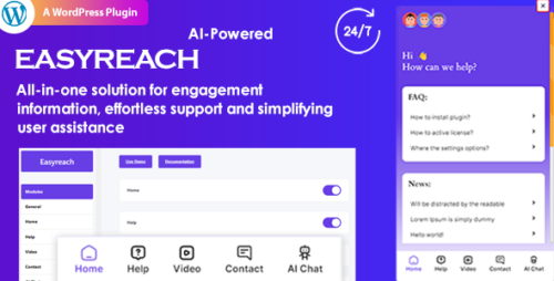 EasyReach - All-in-one OpenAI Powered floating popup support solution